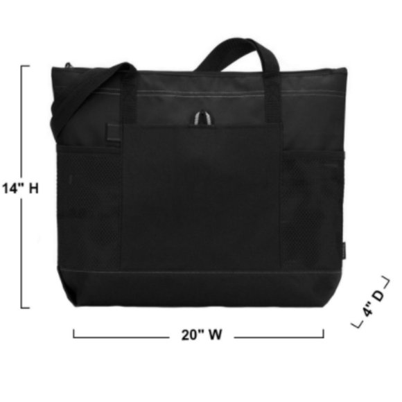 Jeep Girl Zippered Tote Bag - Picture 2 of 3